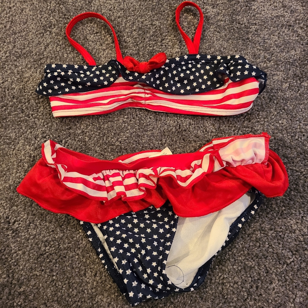 Little Girls 2 piece STARS & STRIPES bikini